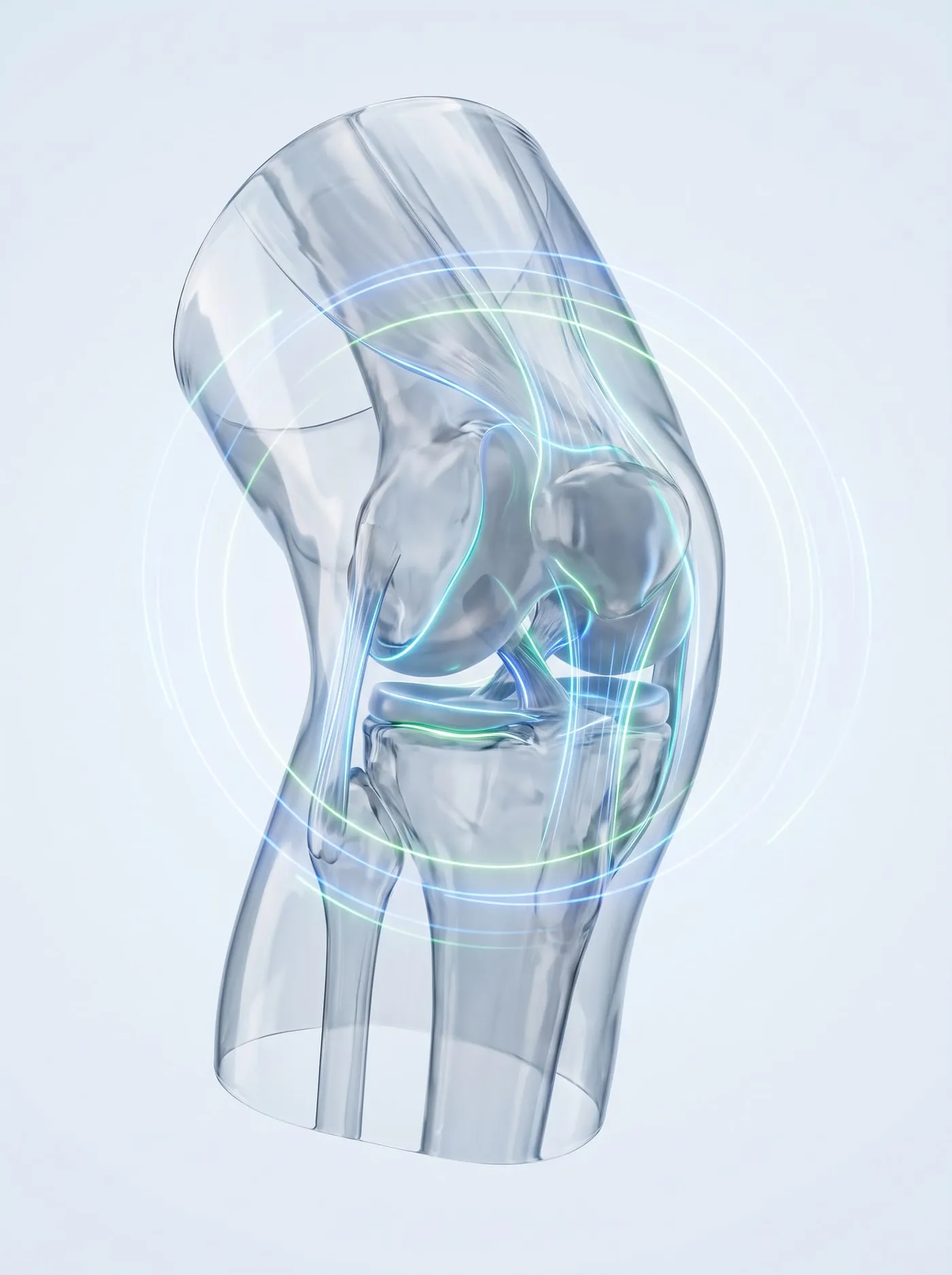 Ilustração da anatomia do joelho